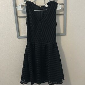 Black structured aline dress